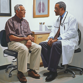 A patient and physician have a honest discussion